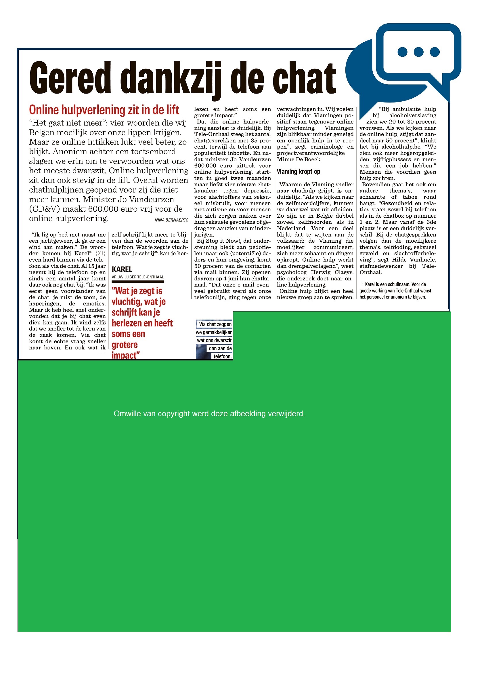 20190427 Het Nieuwsblad Antwerpen p 15 groen